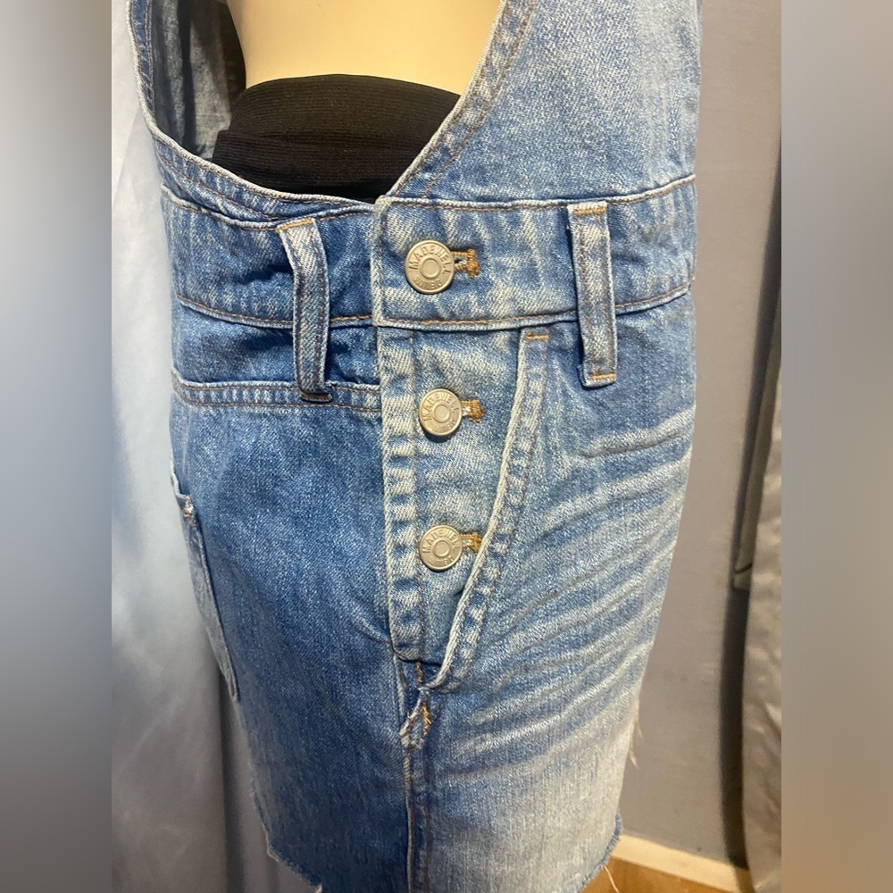 Madewell Blue Denim Overalls Classic Style - Picture 11 of 12